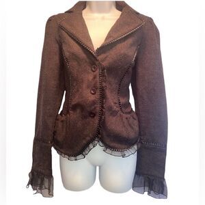 Rare Lip Service Blacklist Jacket Victorian Steampunk Lace Corset
